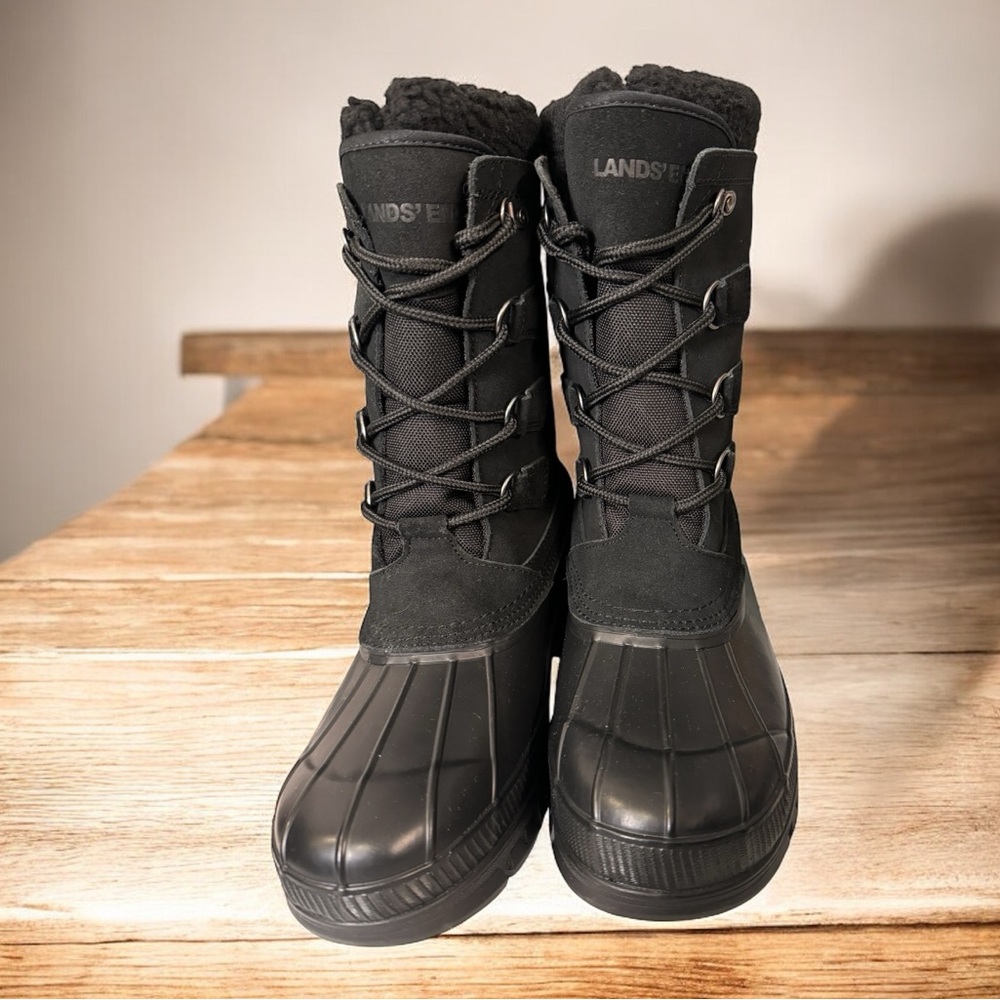Land’s End Men's Expedition Waterproof Insulated Snow Boots size 8
